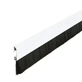 Bas de porte sol aluminium brossé Diall blanc L.100 cm
