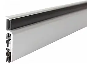 Bas de porte sol aluminium pivotant Diall blanc L.93 cm