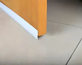 Bas de porte pvc caoutchouc blanc ép.25 mm L.100 cm