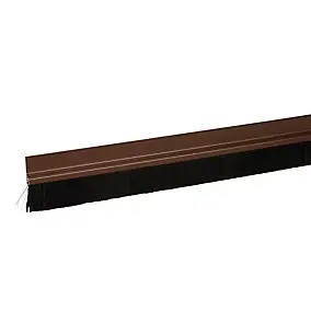 Bas de porte pvc brosse marron ép.25 mm L.100 cm
