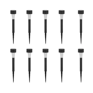 Lot 10 balises solaires noires
