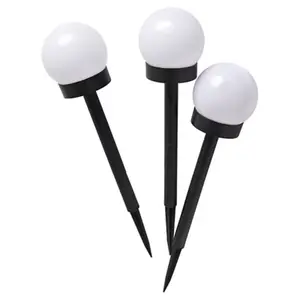 Lot 3 balises solaires boule 10 cm