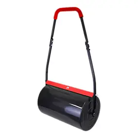 Rouleau à gazon noir et vert Verve 45L en acier