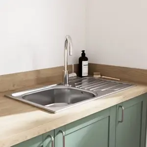 Évier de cuisine inox lisse "Turing" - 1 cuve