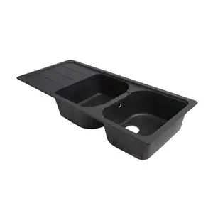 Évier quartz noir "arber" - 2 cuves