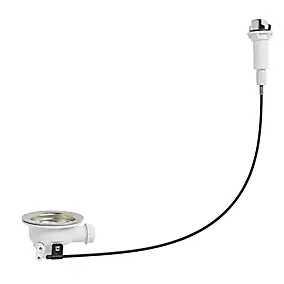 Pack vidage automatique inox blanc mat 1 bac