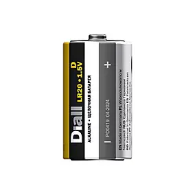 Pile alcaline D (LR20) Diall, lot de 2