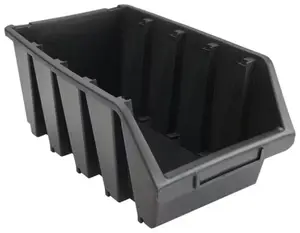 Bac organiseur noir grand 10 L - 15,5 x 20,4 x 34 cm