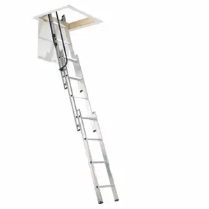Escalier escamotable antidérapant avec 3 sections repliables modèle 37093