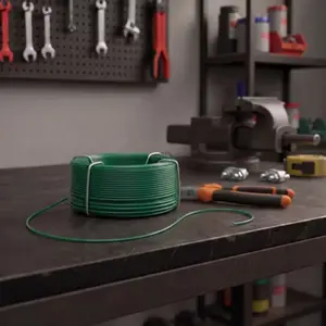 Fil acier plastifié - Vert - 50 m