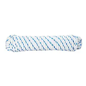 Corde tressée en polypropylène blanche et bleue Diall ø8mm, 7.5 m