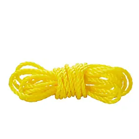Corde torsadée en polypropylène jaune DIALL ø8 mm, 50 m