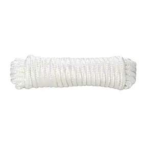 Corde tressée en nylon blanc Diall ø8 mm, 10 m