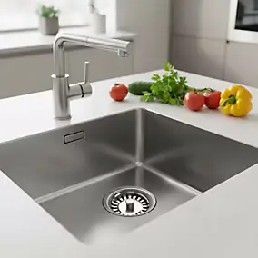 Grille d'évier anti-déchets en inox ronde Ø8 cm