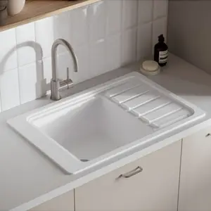 Mitigeur de cuisine inox brossé "Katiki"