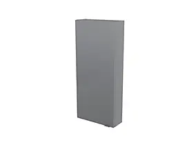 Armoire de salle de bains faible profondeur gris brillant l.40 x H.90 x P.15 cm, GoodHome Imandra
