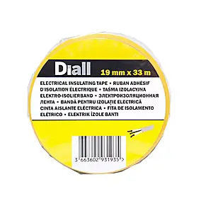 Ruban d'isolation électrique 19 mm x 33 m vert et jaune