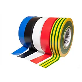 Ruban d'isolation, couleur mélangée 19 mm x 33 m vendu par 5 pièces
