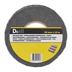 Adhésif antidérapant Diall noir, 15 m x 25 mm