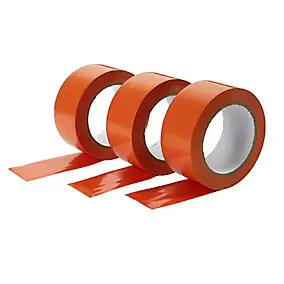 Bande de réparation PVC orange, 50 mm x 33 m - 3 pièces
