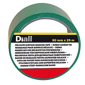 Ruban de masquage surfaces délicates Diall 25 m x 50 mm - 1 rouleau