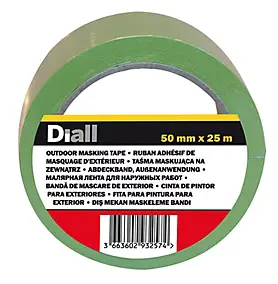 Ruban de masquage extérieur Diall 25 m x 48 mm - 1 rouleau