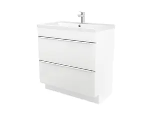 Meuble sous vasque à poser blanc Imandra L.80 x H.82 x P.45 cm