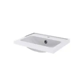 Plan vasque en céramique blanc l.60 cm, GoodHome Lana