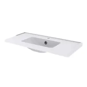 Plan vasque blanc l.100 cm, GoodHome Lana