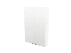 Armoire de salle de bains faible profondeur blanc brillant l.60 x H.90 x P.15 cm, GoodHome Imandra