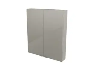 Armoire de salle de bains taupe Imandra L.80 x H.90 x P.15 cm
