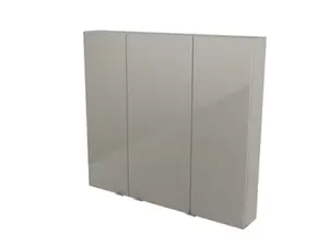 Armoire de salle de bains taupe Imandra L.100 x H.90 x P.15 cm