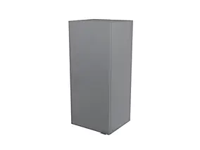 Armoire de salle de bains gris brillant l.40 x H.90 x P.36 cm, GoodHome Imandra