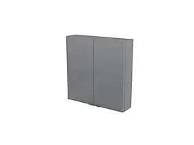 Armoire de salle de bains faible profondeur gris brillant l.60 x H.60 x P.15 cm, GoodHome Imandra