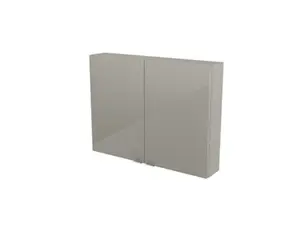 Armoire de salle de bains taupe Imandra L.80 x H.60 x P.15 cm