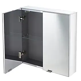 Armoire de toilette miroir l.60 x H.60 x P.15 cm, GoodHome Imandra