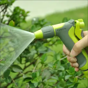 Dévidoir portable équipé vert et gris - tuyau L. 10 m x Ø 7,9 mm + kit pistolet