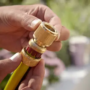 Raccord rapide aquastop en laiton pour tuyau - Ø 12,5 à 15 mm