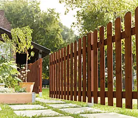 Clôture bois Blooma Luiro marron 180 x h.100 cm