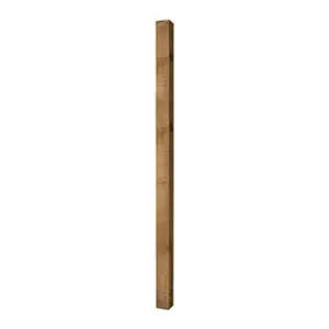 Poteau pin teinté marron autoclave classe 4 "Zutam" - H. 2,40 m Section 90 mm x 90 mm