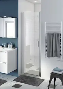 Porte de douche pivotante "Beloya" l.70 cm en verre transparent