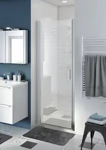 Porte de douche pivotante "Beloya" l.80 cm en verre transparent