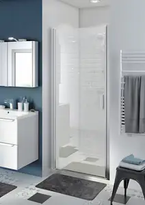Porte de douche pivotante "Beloya" l.90 cm en verre transparent
