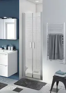 Porte de douche battante "Beloya" l.70 cm en verre transparent