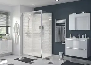Paroi de douche latérale "Beloya" l.80 cm en verre transparent