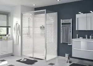 Paroi de douche latérale "Beloya" l.90 cm en verre transparent