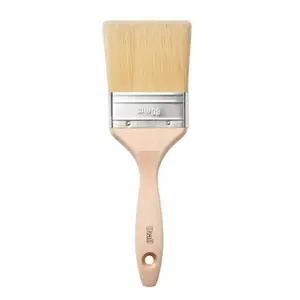 Pinceau plat manche en bois - 80 mm