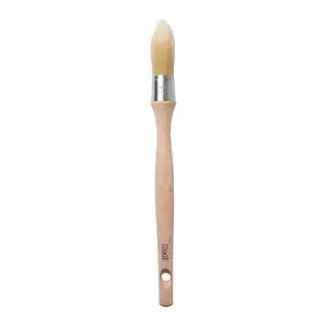 Pinceau rond à rechampir manche en bois - 21 mm