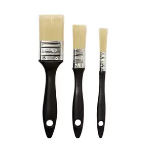 Lot de 3 pinceaux plats en poils synthétiques