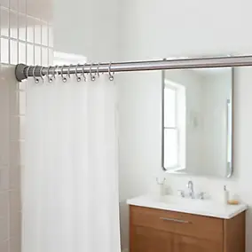 Barre de rideau de douche 70/120 cm, chromé, Cooke & Lewis Nira